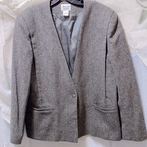 BARCLAY SQUARE WOOL/POLYESTER GREY BLAZER SZ 14